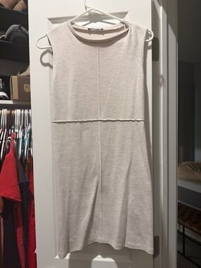 ZARA Crewneck Sleeveless Knit Dress in Cream